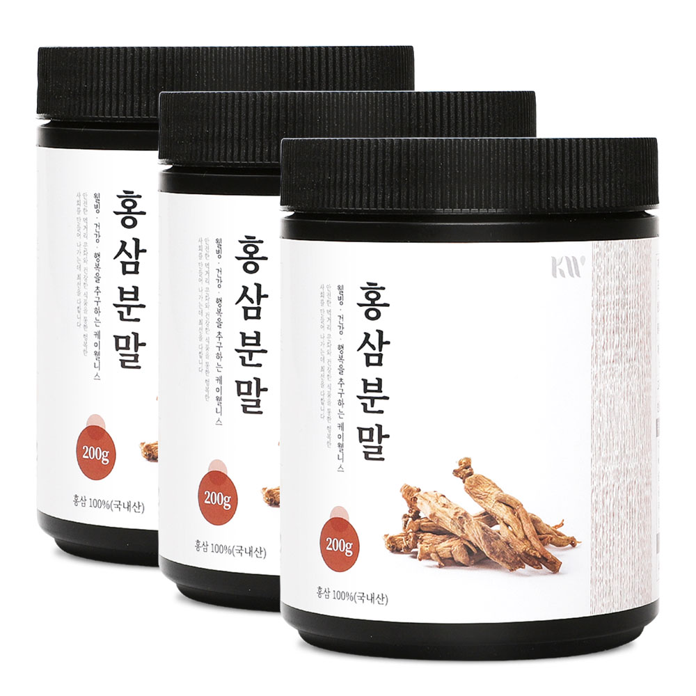 케이웰니스 국산 홍삼가루, 3개, 200g 103,500원