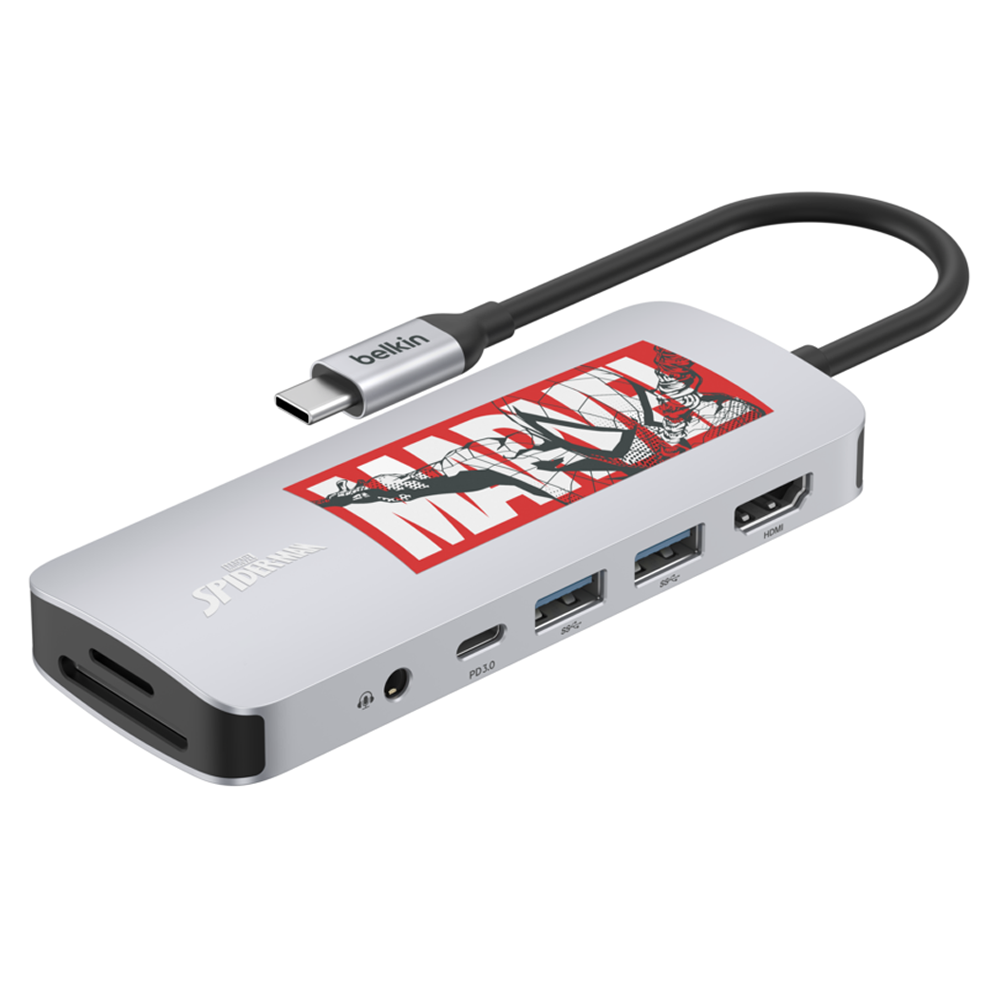 벨킨 C타입 USB 7in1 멀티 포트 허브 어댑터 AVC009qcMVV2-DY, 마블 스파이더맨, 1개 64,900원