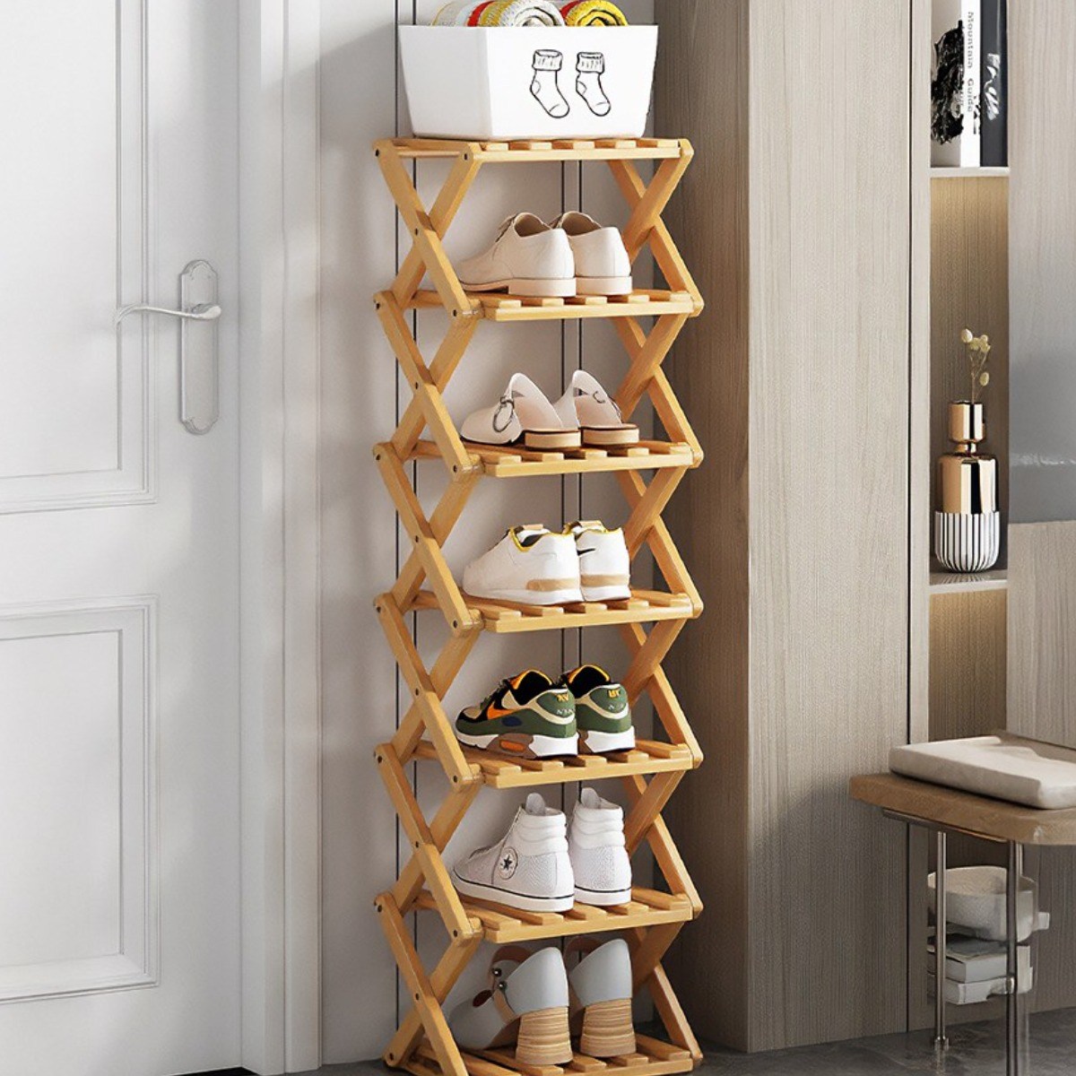 접이식 신발장 가정용 좁은 현관 틈새 오픈 폴딩 선반 26,000원