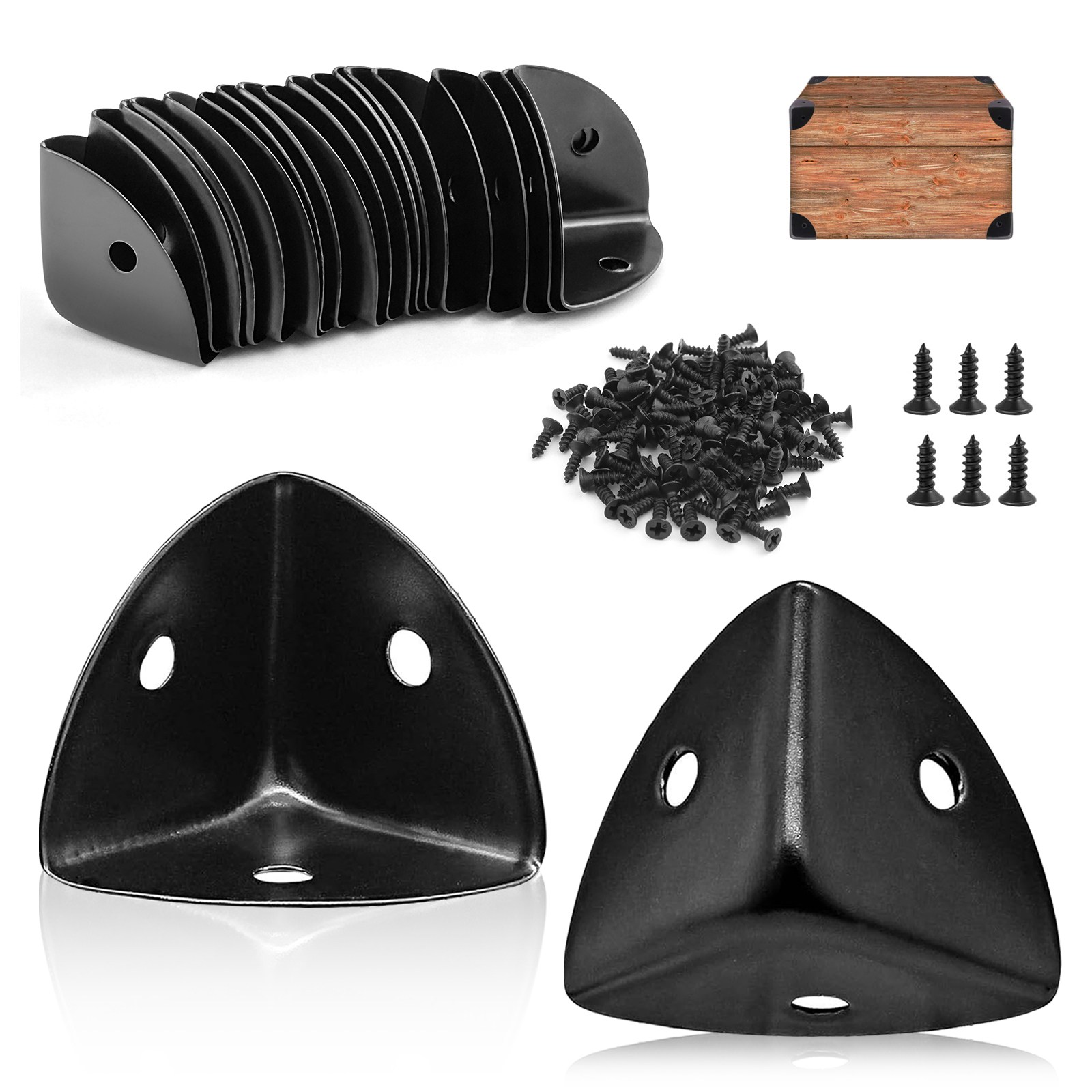 ADNEWX 20개의 코너 프로텍터 금속 가구 코너 블랙 엣지 프로텍터, 1세트 18,900원