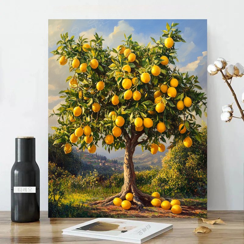 보석십자수 캔버스형 원형비즈십자수 DIY키트 40x50cm 3D 대형 선물용 재물 객실 풍수 인테리어 23,800원