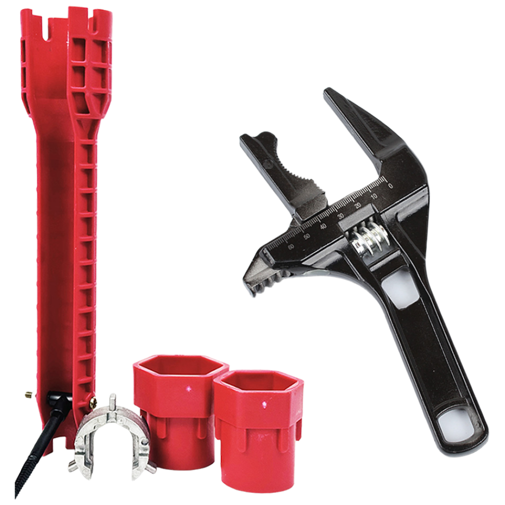 세면대 렌치 8in1+광폭 몽키 스패너(아크) 싱크대 수도관 파이프 렌치 배관공구, 1세트 7,900원