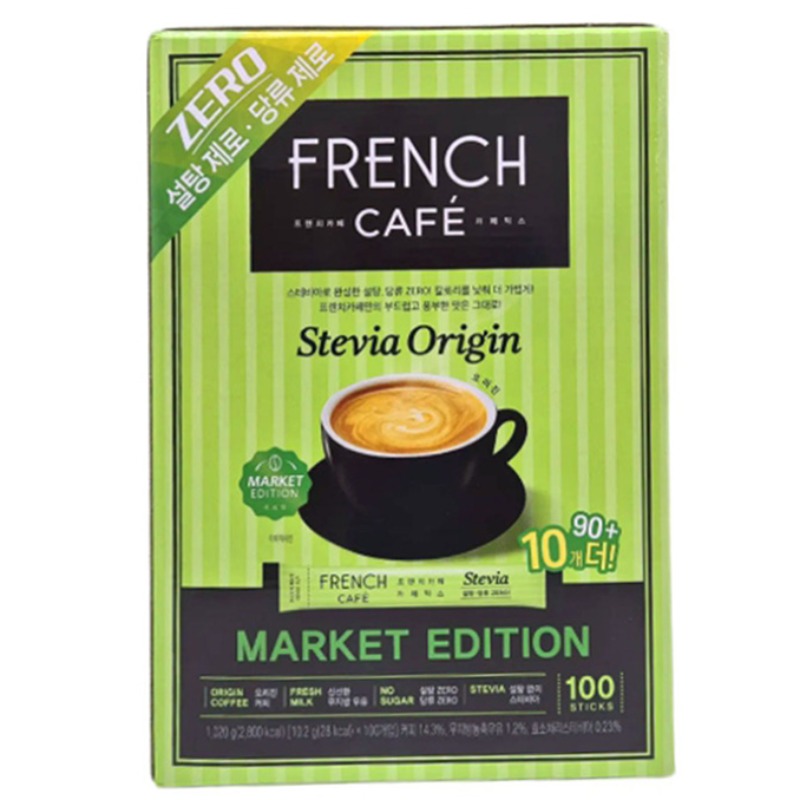 [도도나몰] 남양 프렌치카페 믹스커피 스테비아 무설탕 커피, 10g, 100개입, 1박스 28,500원