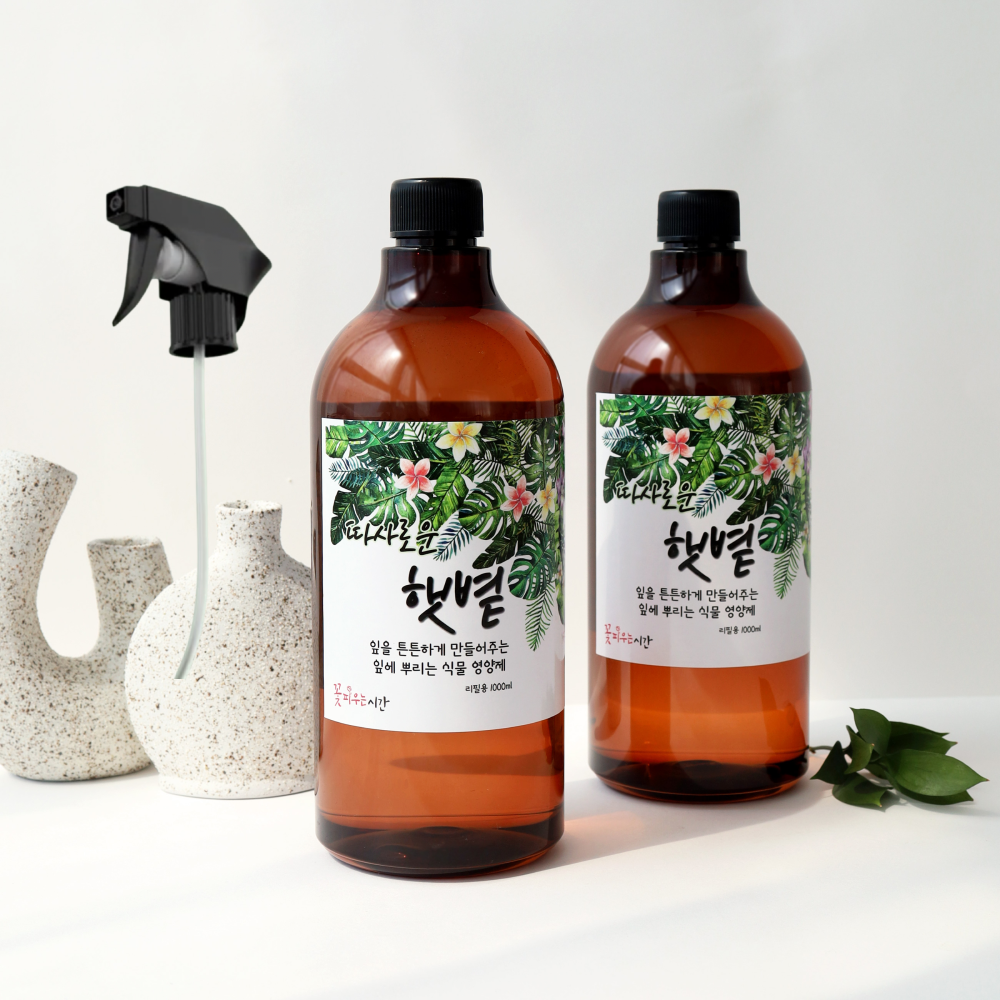 꽃피우는시간 식물영양제 따사로운햇볕 리필형(1000ml)+리필형(1000ml)+분무헤드, 1L, 2개 29,800원