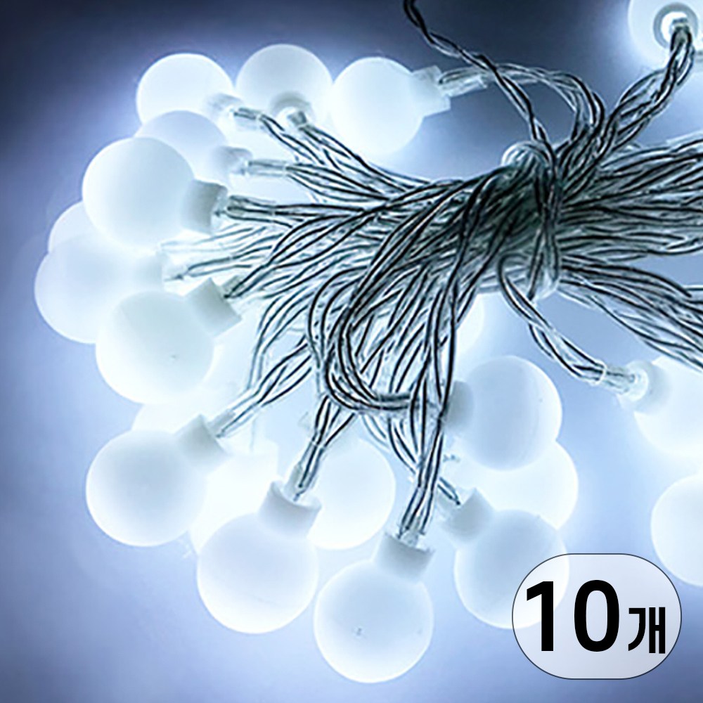 LED 건전지타입 무선 휴대용 인테리어 줄 조명 전구 모음 LED aa건전지 앵두전구 40구, 투명선 백색 70,000원