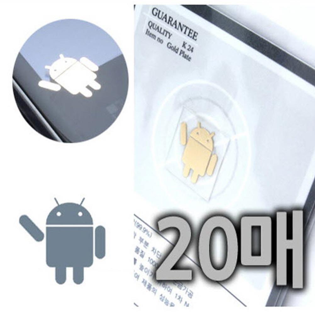 사은품용 베씨 전자파차단 스티커 안드로이드모양 20매 24K도금 판촉 사은품용 스마트폰 휴대폰 핸드폰 9,500원