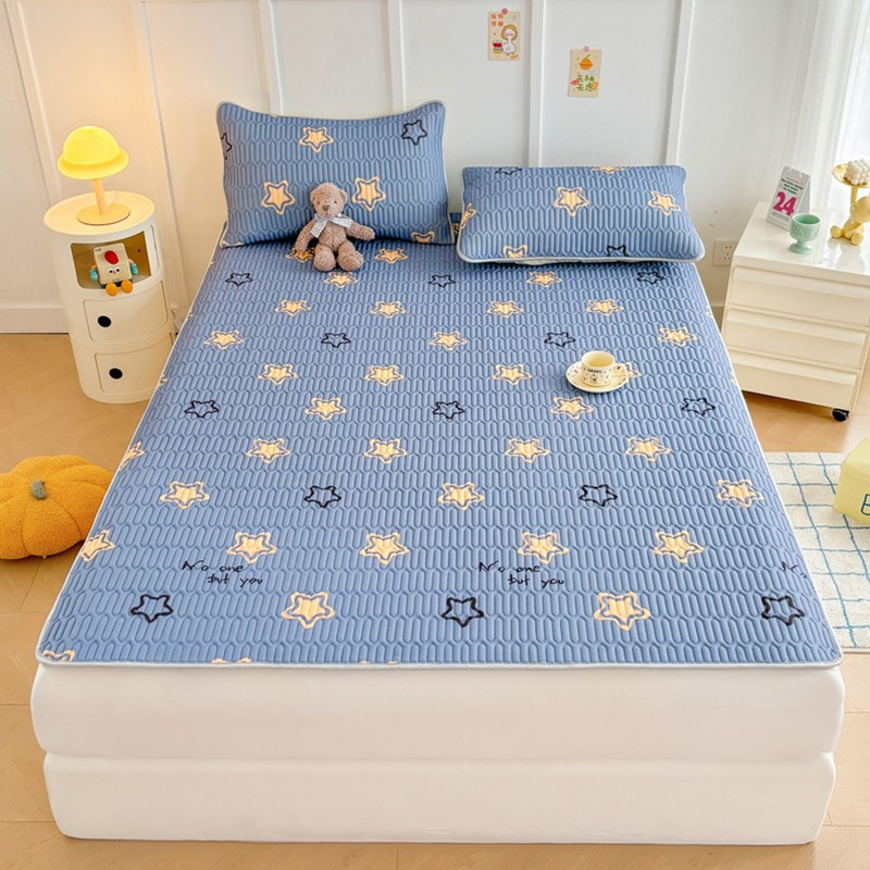 [한정특가] Cozy Aura 여름 천연 라텍스 냉감 침대 패드 쿨매트 + 베개커버 세트 37,600원