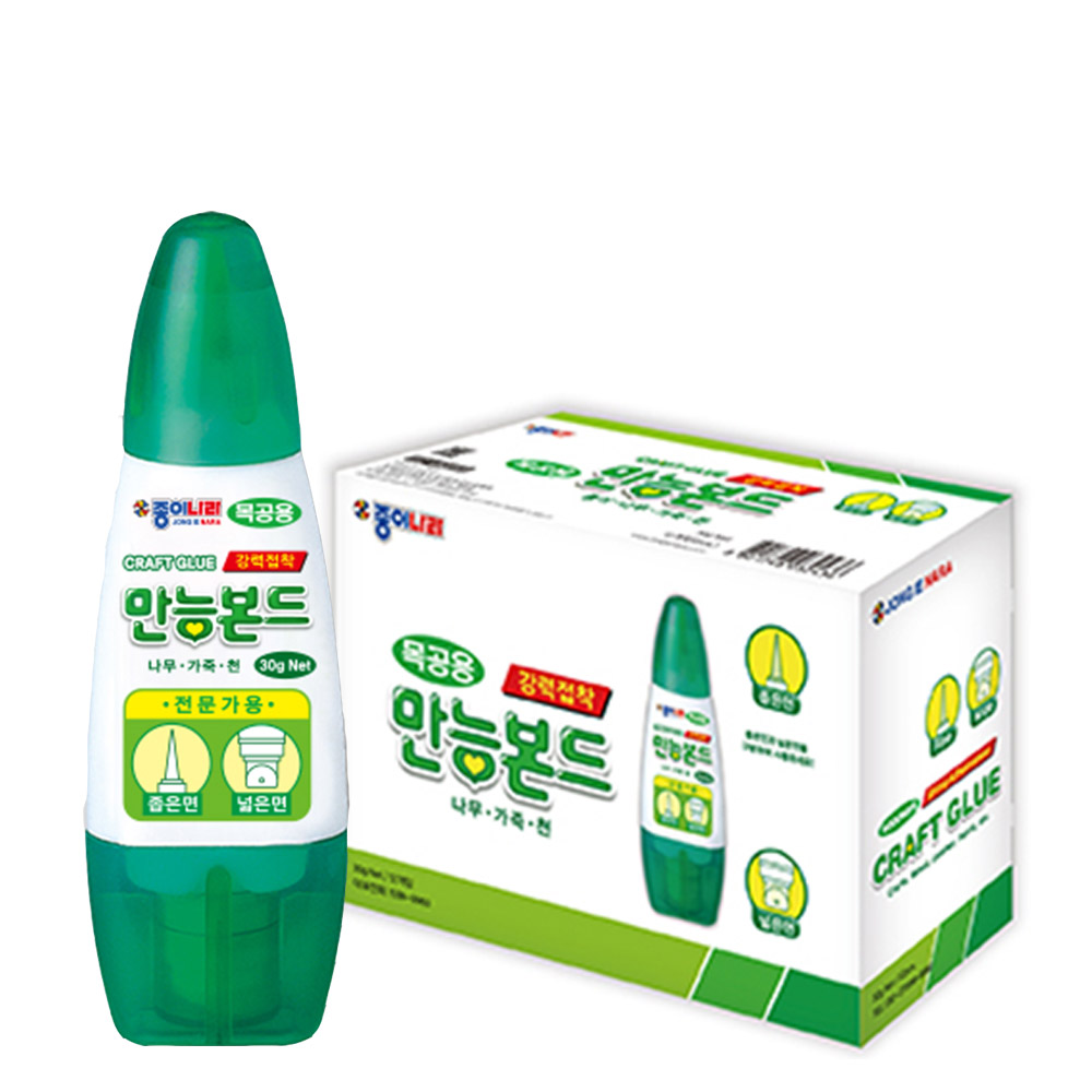 종이나라 목공용 만능본드 30g x 12개입(1갑) 기능성풀 목공풀 11,500원
