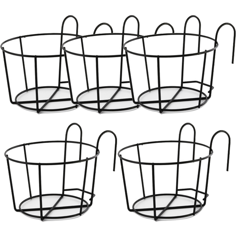 포레스틴 발코니 난간 인테리어 철제 화분걸이 5p, 현재가 13,810원