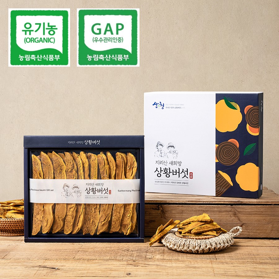 유기농 지리산 장수상황버섯 100g 선물세트 친환경 국산 국내산 6시내고향 새희망농원, 1개 50,000원