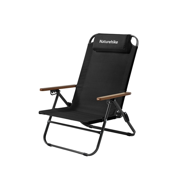 네이처하이크 T02 각도조절 리클라이너 체어 4단 하이백 우드팔걸이 접이식 캠핑의자, 블랙 76,900원
