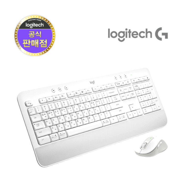 로지텍코리아 한글 각인 정품 MK650 무선 블루투스 키보드 마우스 합본 화이트 89,900원