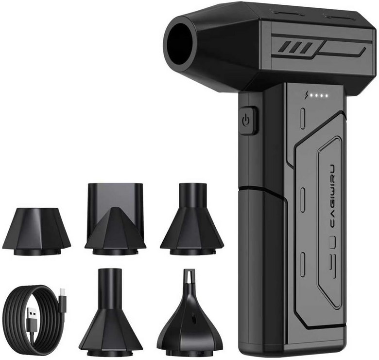 압축 공기 집진기 130000RPM 초강력 무선 충전식 브러시리스 송풍기 LED 조명이 있는 기어 조절식 미니 컴퓨터/집/야외/자동차용 먼지 제거기 3개 55,300원