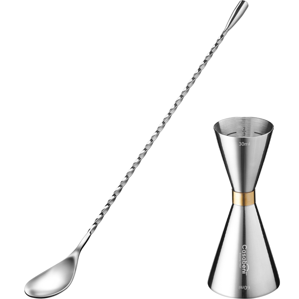 까사베니 스텐 골드링 계량 지거 중 + 바스푼 30cm 세트 18,990원