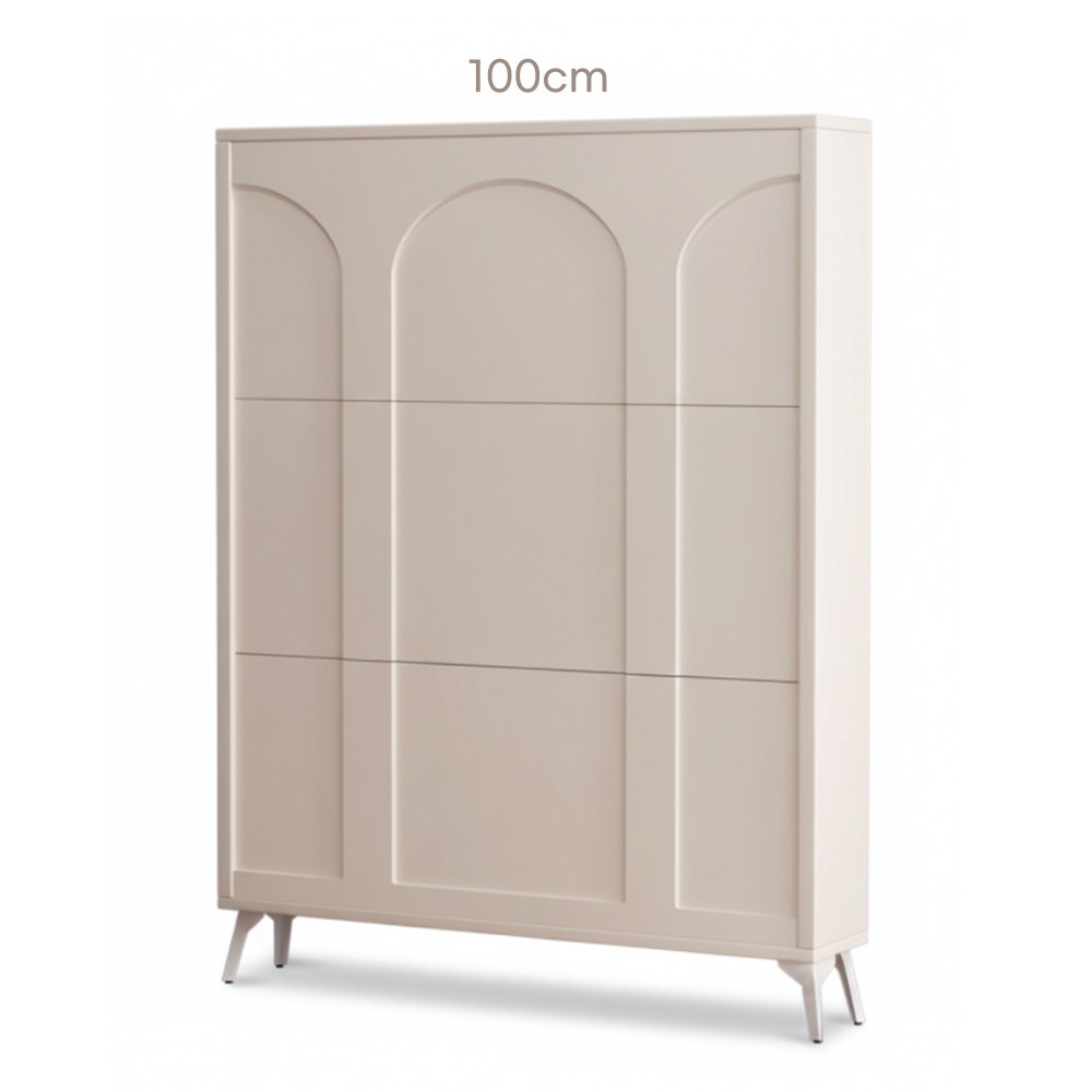 슬림 신발장 좁은 현관 아파트 신발 운동화 슬리퍼 정리함 수납장, 화이트 가로 100cm 세로 17cm, 1개 117,800원