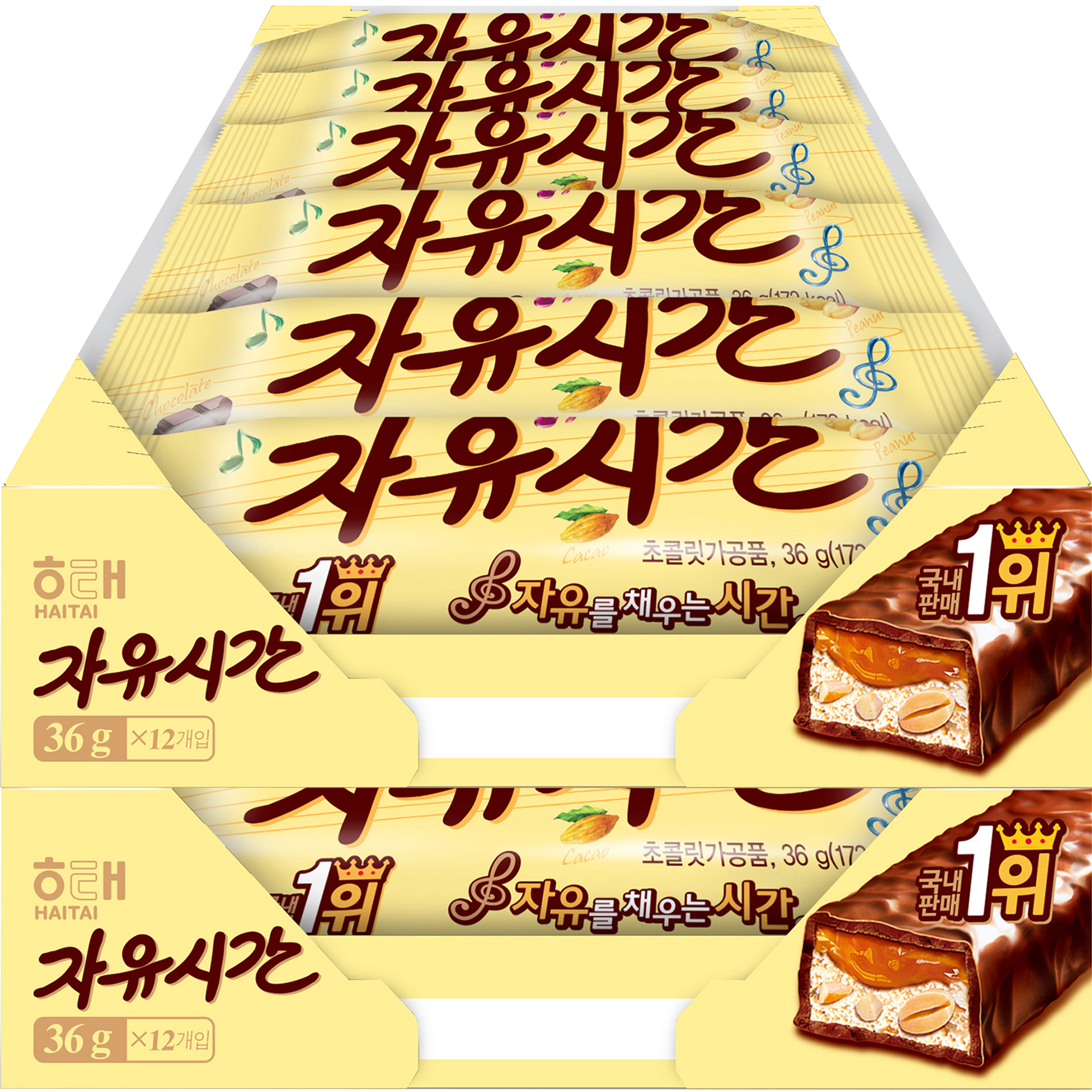 해태제과 자유시간 리얼초코, 36g, 24개 14,330원