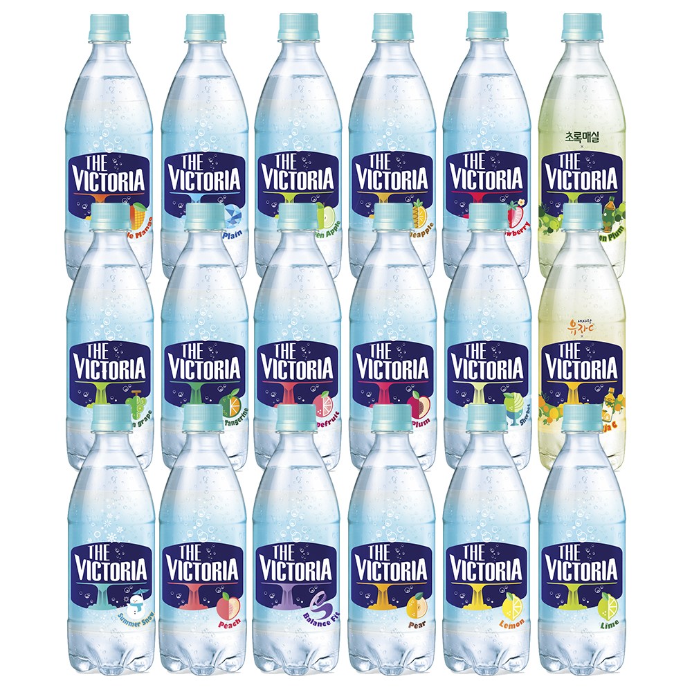 웅진식품 더 빅토리아 18가지맛 플레인 레몬 청포도 파인애플 라임 자두 복숭아 자몽 배 유자 밸런스핏 딸기 초록매실 애플셔벗 애플망고 썸머스노우 청귤 그린애플 12,900원