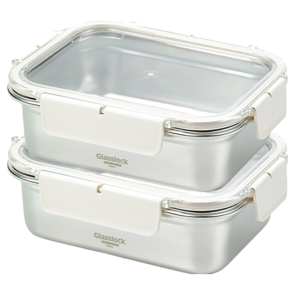 글라스락 셰프토프 레이어 스텐 밀폐용기, 2개, 1.2L 15,900원