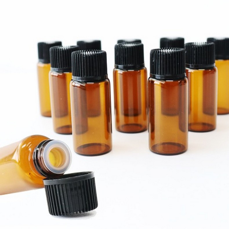 소형 이중마개 갈색유리병(5ml)10개세트 2,600원