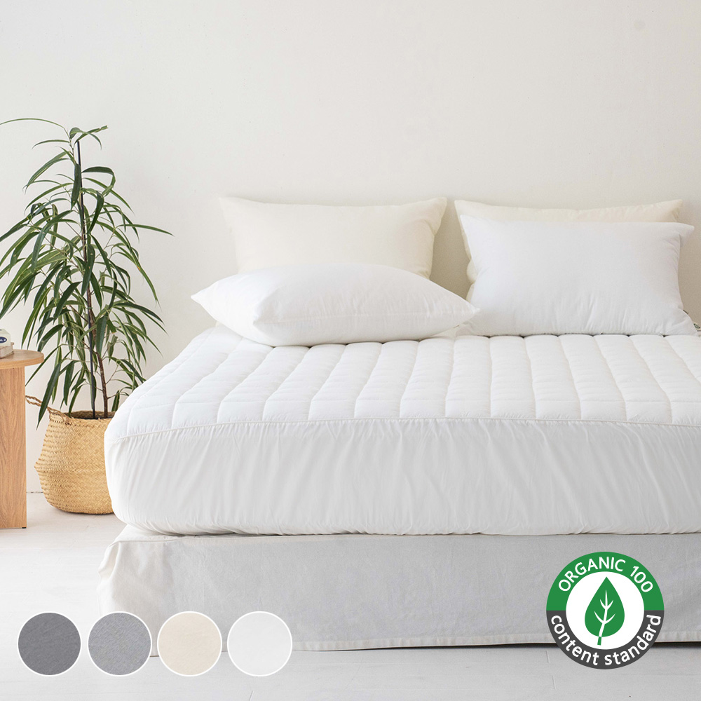 클린코튼 오가닉 순면 60수 누빔 매트리스커버 SS/Q/K 패밀리사이즈 4컬러 79,900원