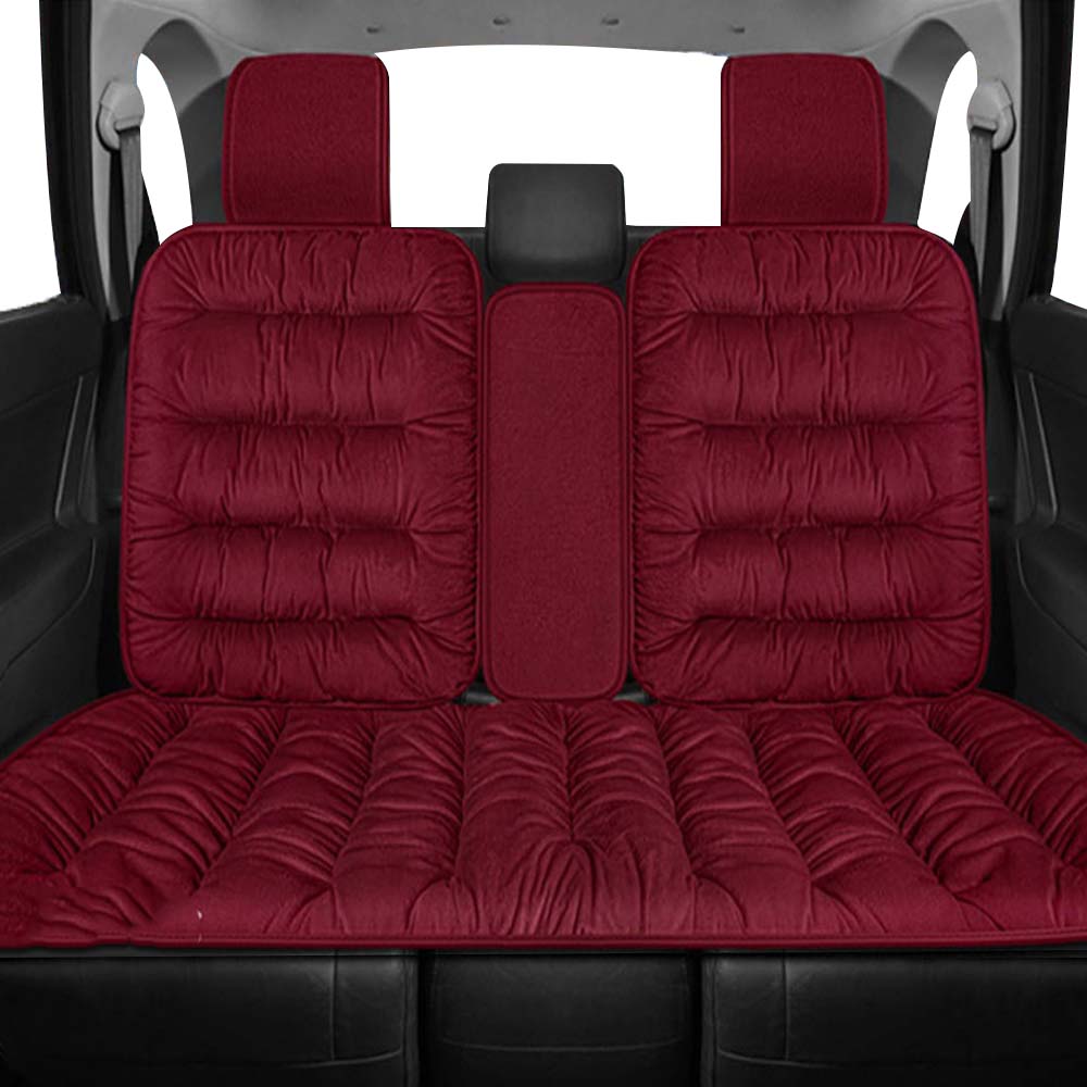 크로니클 차량용 겨울 패딩 시트 커버 쿠션 뒷좌석 전체 세트 디럭스 에디션 전체 차량 호환, 레드, 1세트 55,670원