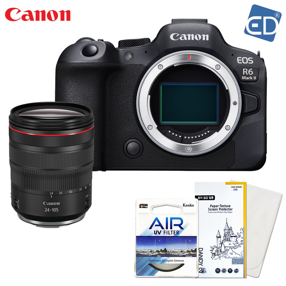 [캐논 정품] EOS R6 Mark II /RF 24-105mm F4 L IS USM KIT+켄코필터+액정필름+포켓융/ED 3,920,000원