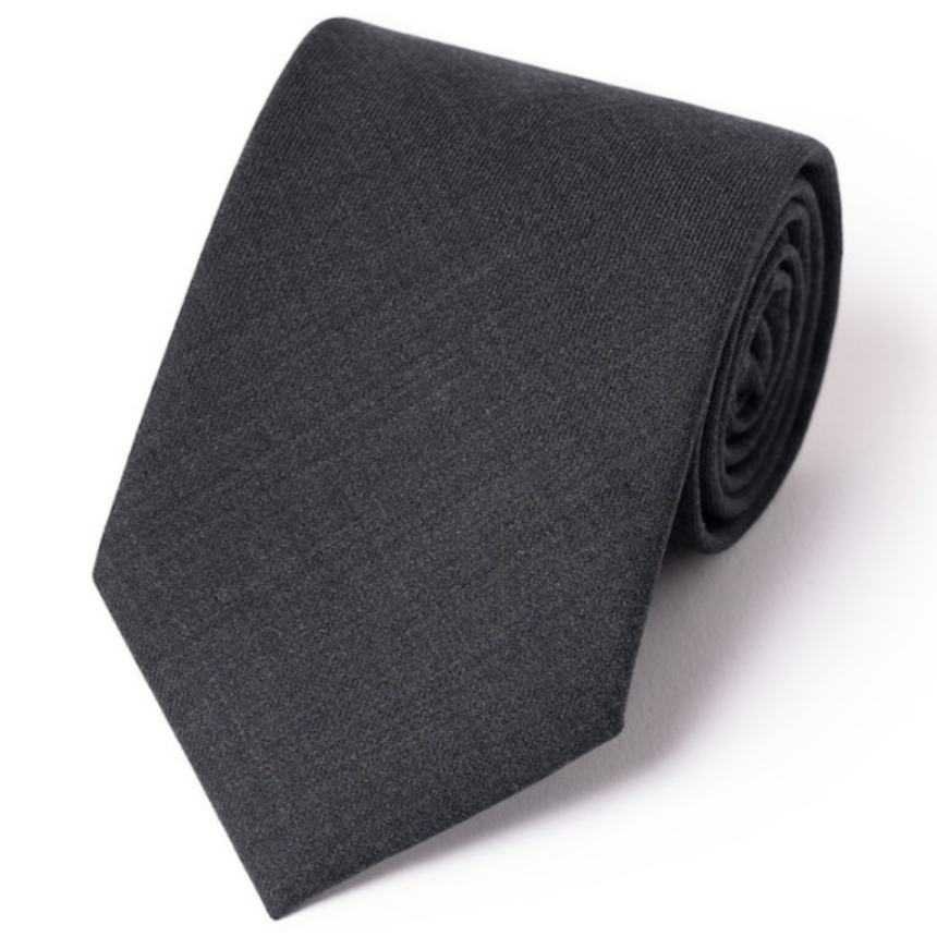 타이팩토리 차콜 그레이 솔리드 포시즌 프리미엄 울 넥타이 42,400원