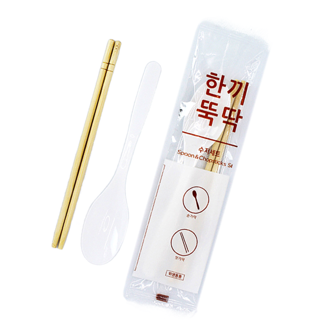더착한팩 일회용 한끼뚝딱 200 수저세트 (수저+나무젓가락) 1세트, 1개 32,400원