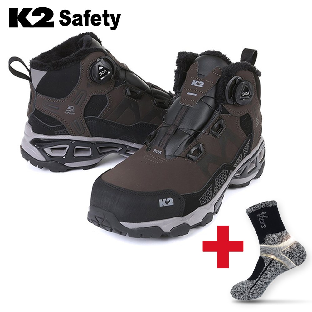 K2 SAFETY 안전화 6인치 K2-86 다이얼 다목적 기모 방한화 작업화 논슬립 + V존 특허 양말 79,000원