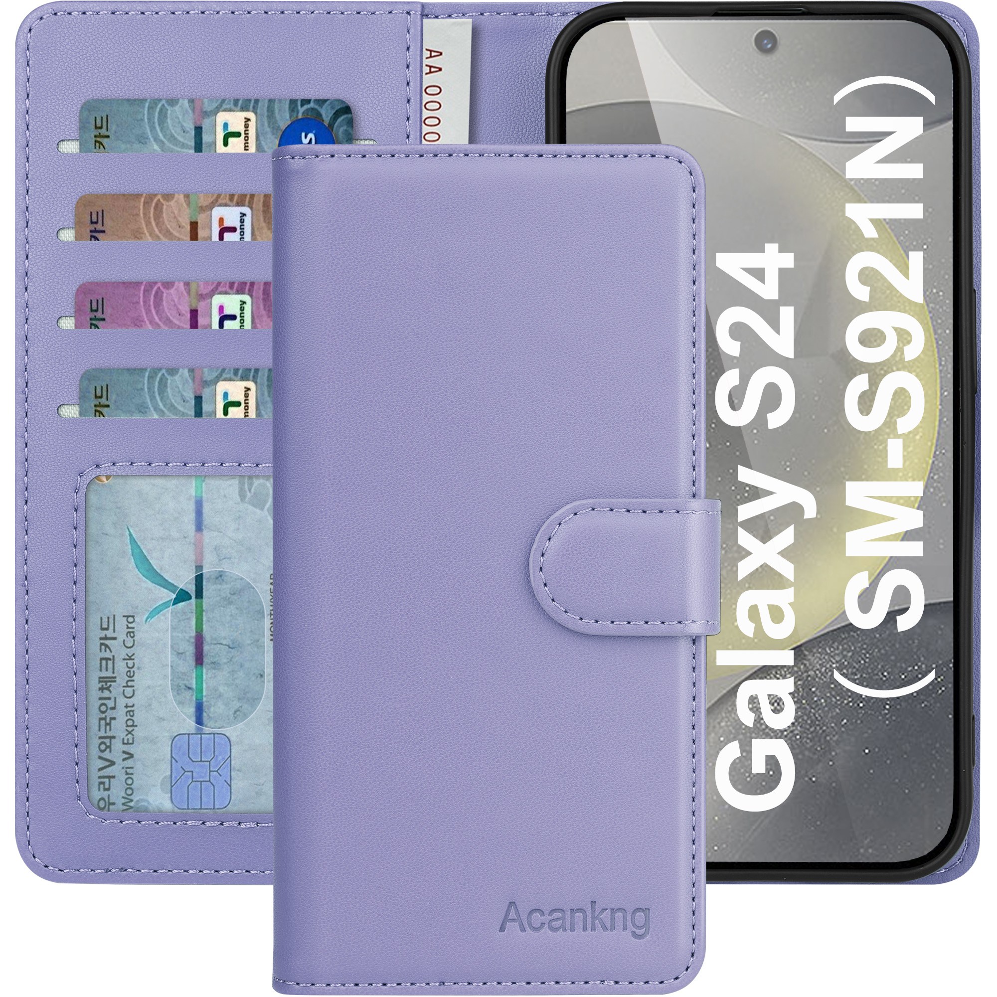 아칸크 삼성 갤럭시 S24 5G 클래식 베이직 지갑형 카드수납 프리미엄 가죽 다이어리 휴대폰 케이스 ( SM-S921N) 적용 13,500원