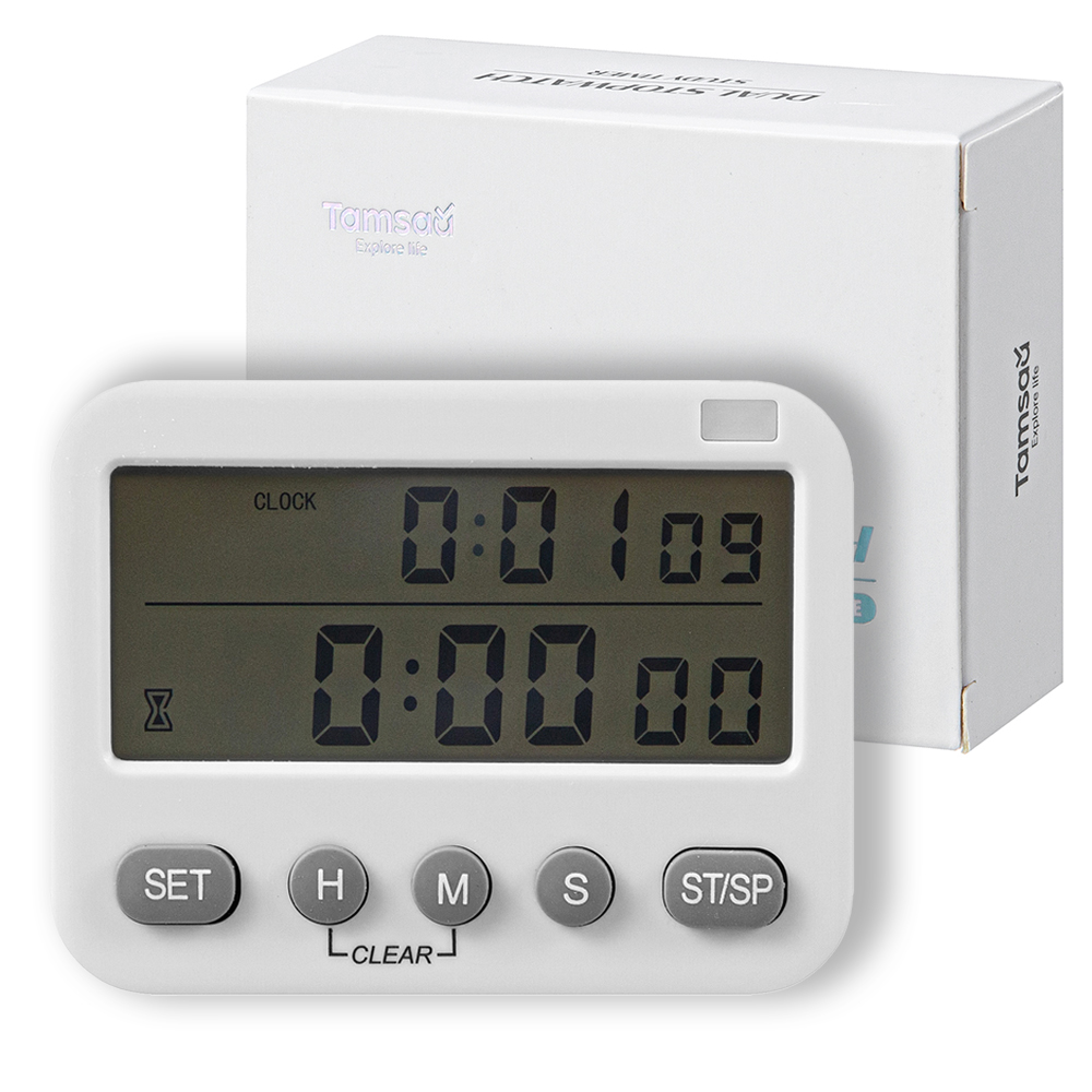 탐사 듀얼 스탑워치 스터디 타이머 화이트 7,750원