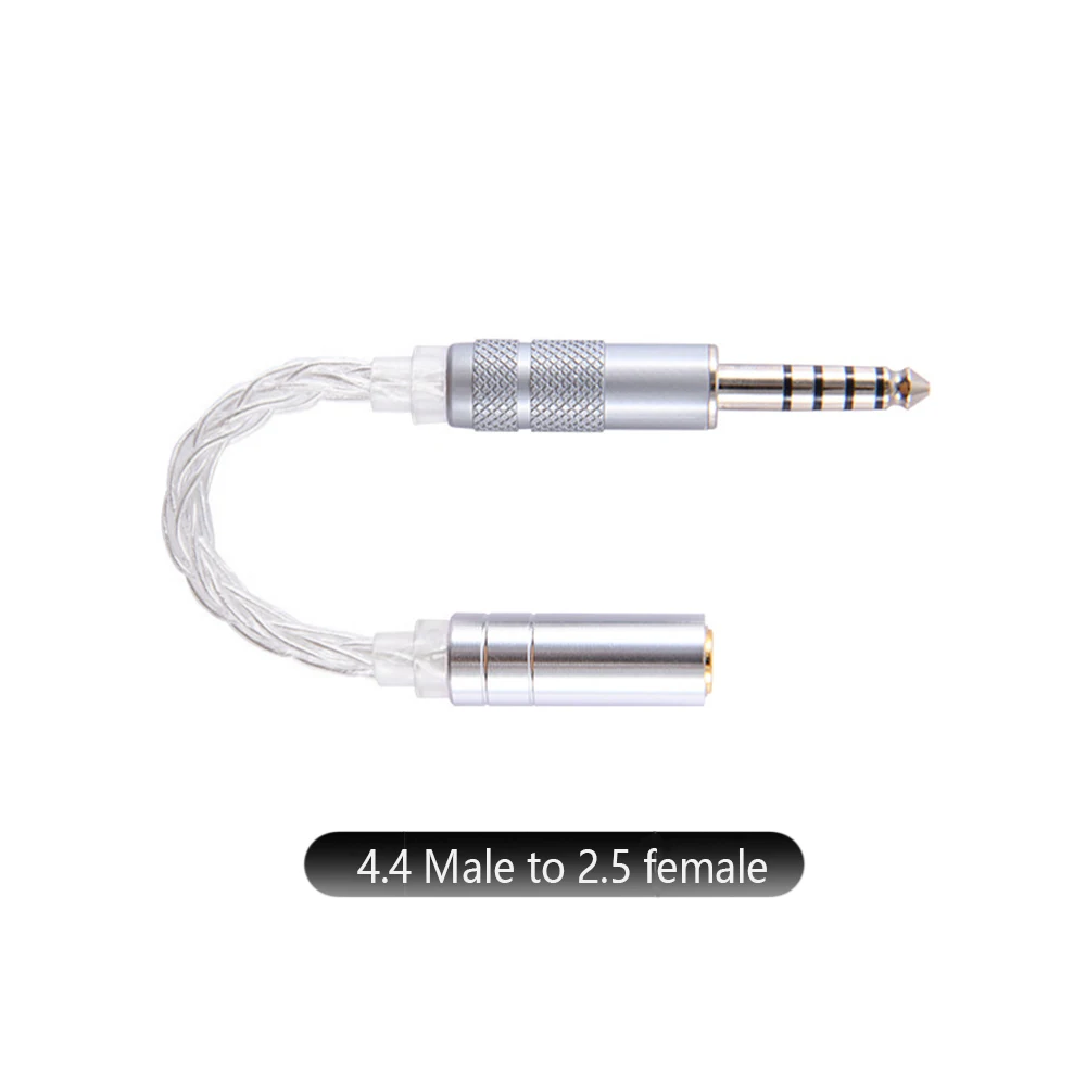 새로운 업그레이드 8코어 은도금 HIFI 오디오 밸런스 어댑터 케이블 잭 남성 4.4mm - 여성 3.5/2.5 헤드폰 25,000원