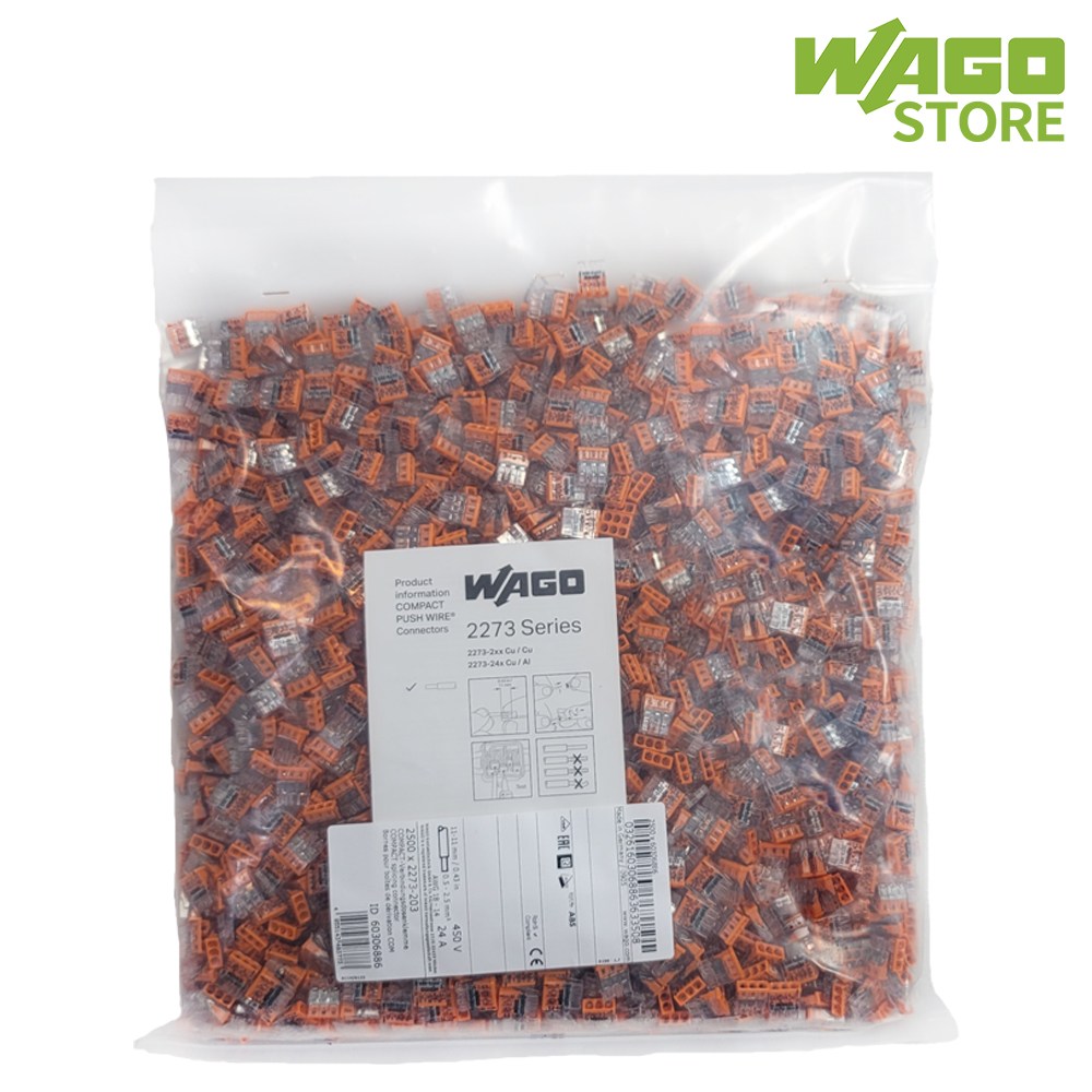 와고 전선 커넥터 단선 2.5SQ 2273-203 슈퍼팩 (2500개입) 465,500원
