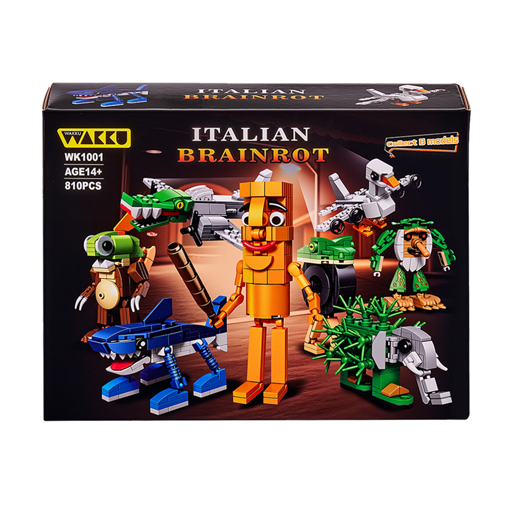 Wakku 이탈리안 브레인롯 Italian brainrot 블록 프리미엄 8종 블럭세트 pcs810 어린이날선물, 1세트 30,500원