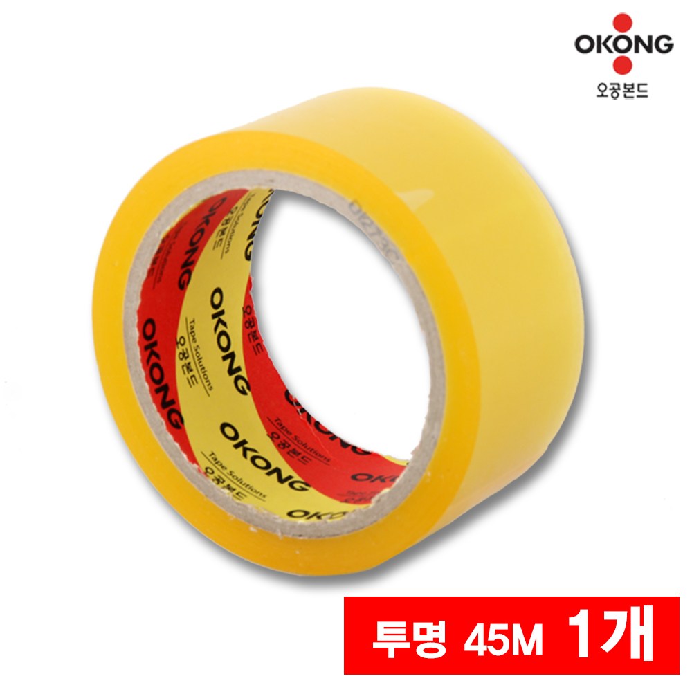 오공본드 국내산 아크릴 투명 박스테이프 45M 1개 / 중포장용 990원