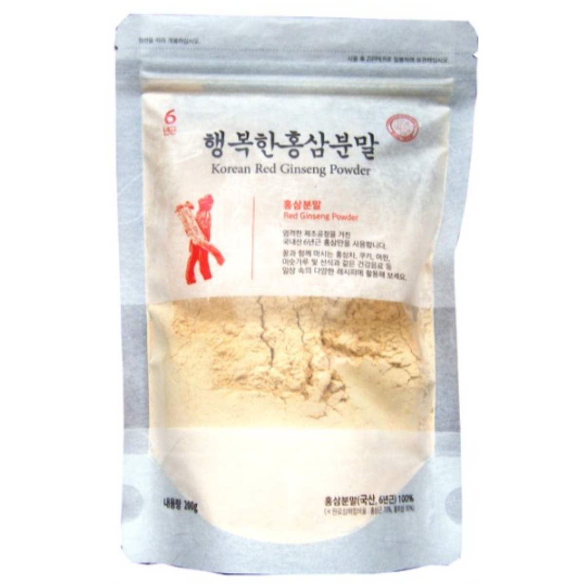 행복한 홍삼 6년근 홍삼 가루 분말 국산 100%, 200g, 1개 45,500원