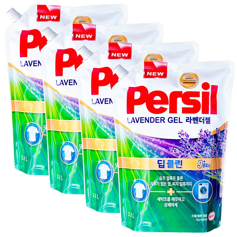 퍼실 딥클린 라벤더젤 플러스 2.1L x 4개, 라벤더코튼향 겸용 액상세제 본품, 4개, 2.1L 37,500원