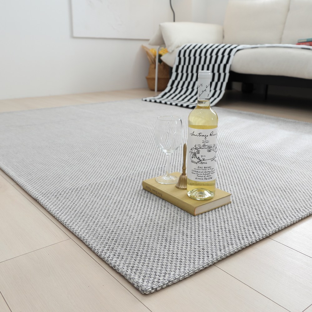 먼지없는 사이잘룩 솔리드 플랫 자카드 카페트 사계절 거실카페트 러그 물세탁 35,900원