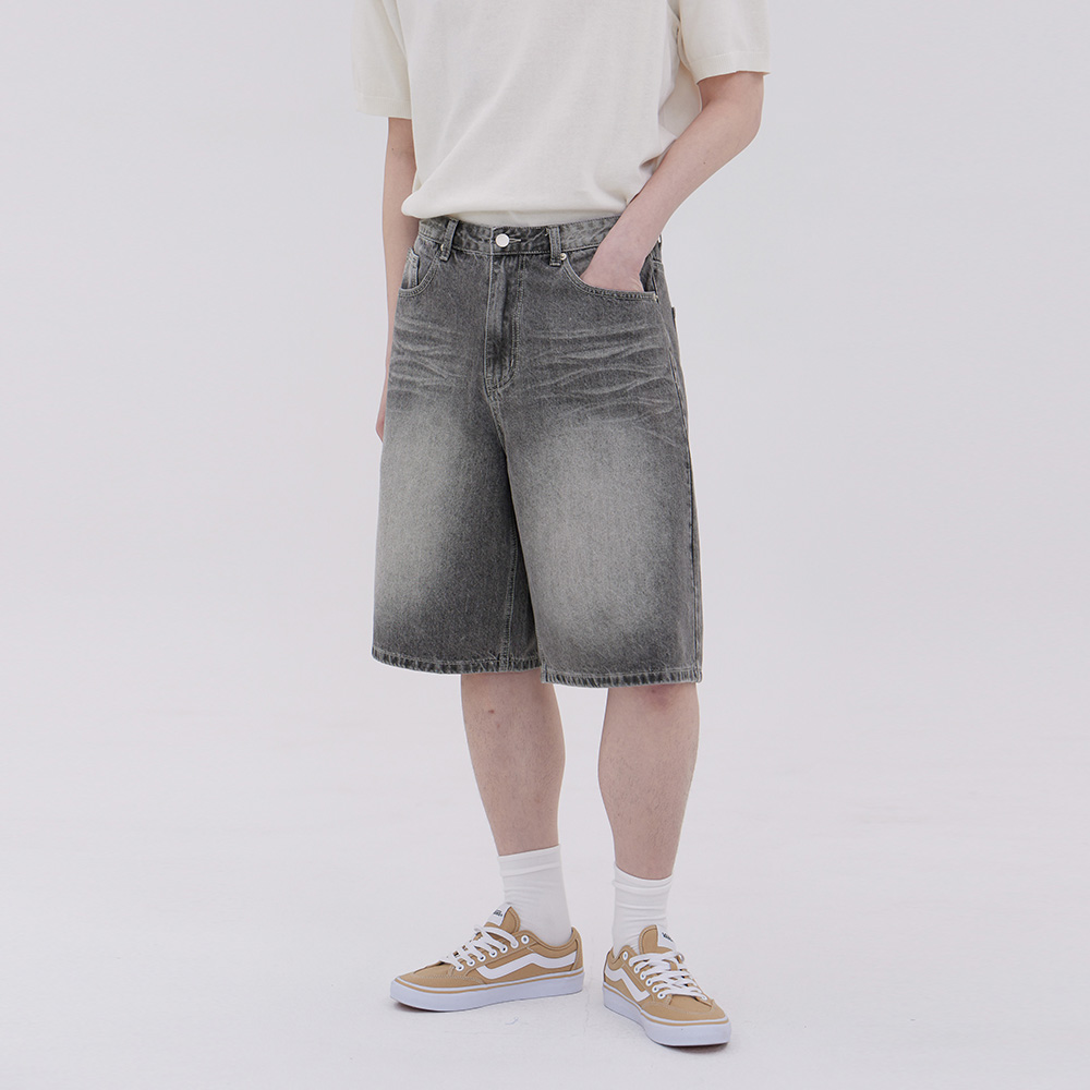 클로니아 남여공용 워싱 루즈 베이직 5부 청반바지 (블랙) EU7M27 37,800원