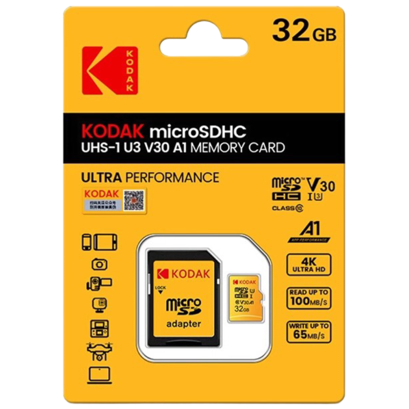 Kodak U3 A1 V30 마이크로 SD 카드 128GB 전화 메모리 19,000원