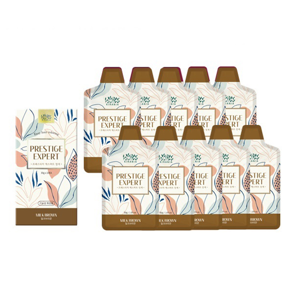 키라니아 프레스티지 엑스퍼트 새치 염색제 10p, 밀크브라운, 1개 25,800원