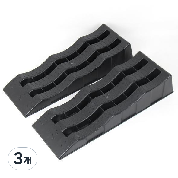 수평조절 카라반 캠핑카 레벨러 트레일러 자동차 차박 균형 지지대 고정블럭 1세트, 블랙, 3개 90,700원