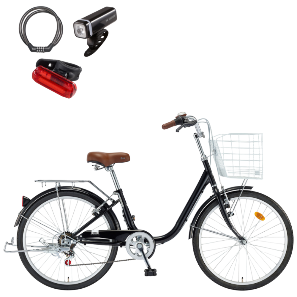 2026 삼천리 24 선데이 자전거 7단 클래식 시티형자전거, 1개, 159cm, 펄 블랙 280,000원