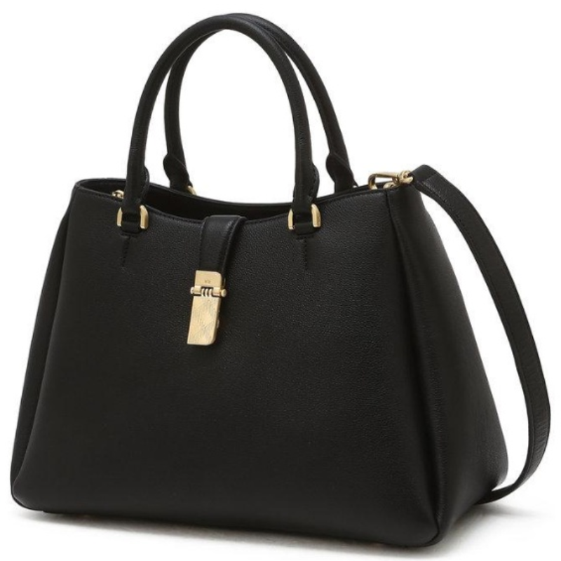 닥스 [플랜스토리] 닥스가방 여성선물추천 백화점포장 여성가방 백화점정품 블랙 소가죽 체크 장식 포인트 토트백 M (DCBA6E164BK) 491,300원