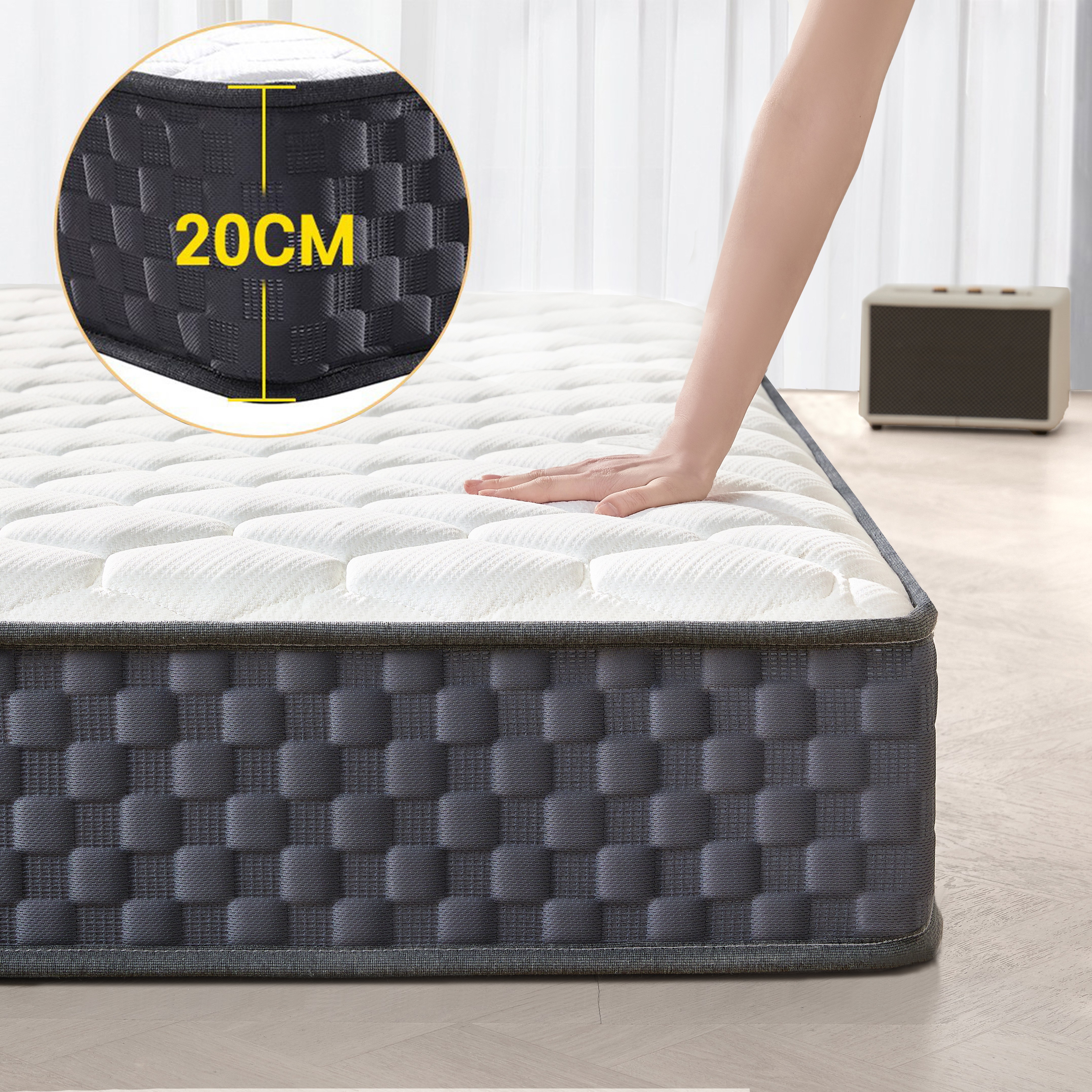 KURUA 침대 매트리스(슈퍼싱글)독립스프링 매트리스, 20cm, 중간 162,800원