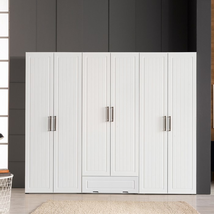 국내제작 직접배송 키높이 레인 2430mm 양복장 서랍형이불장 옷장 신혼가구 드레스룸 안방가구, 화이트 339,900원