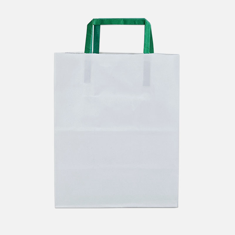 서흥이앤팩 일상 그린손잡이 무지 화이트 종이쇼핑백 종이가방, 200개 43,000원