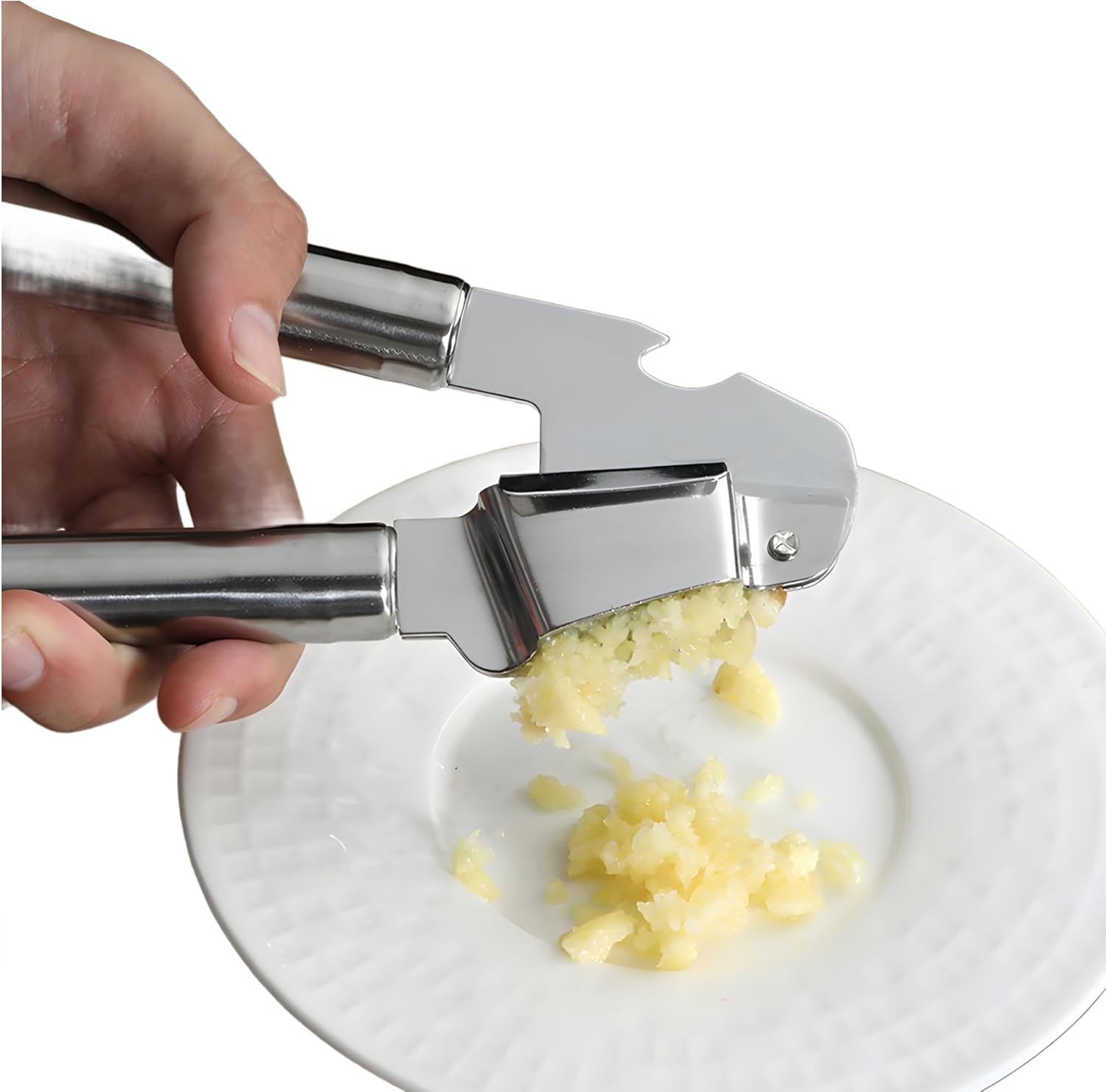 프리미엄 스테인리스 스틸 마늘 프레스 - 주방용 헤비 듀티 다지기 및 핸드 분쇄기 도구, 간편한 녹 방지, 인체공학적 손잡이, 식기세척기 안전 38,500원