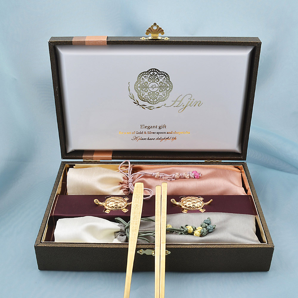 현진 백수백복 골드티타늄 B스타일 수저세트 61,000원