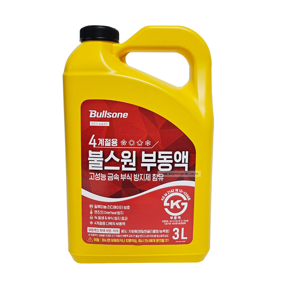 불스원 부동액 3L 적색 자동차 냉각수 사계절 차량용 19,800원
